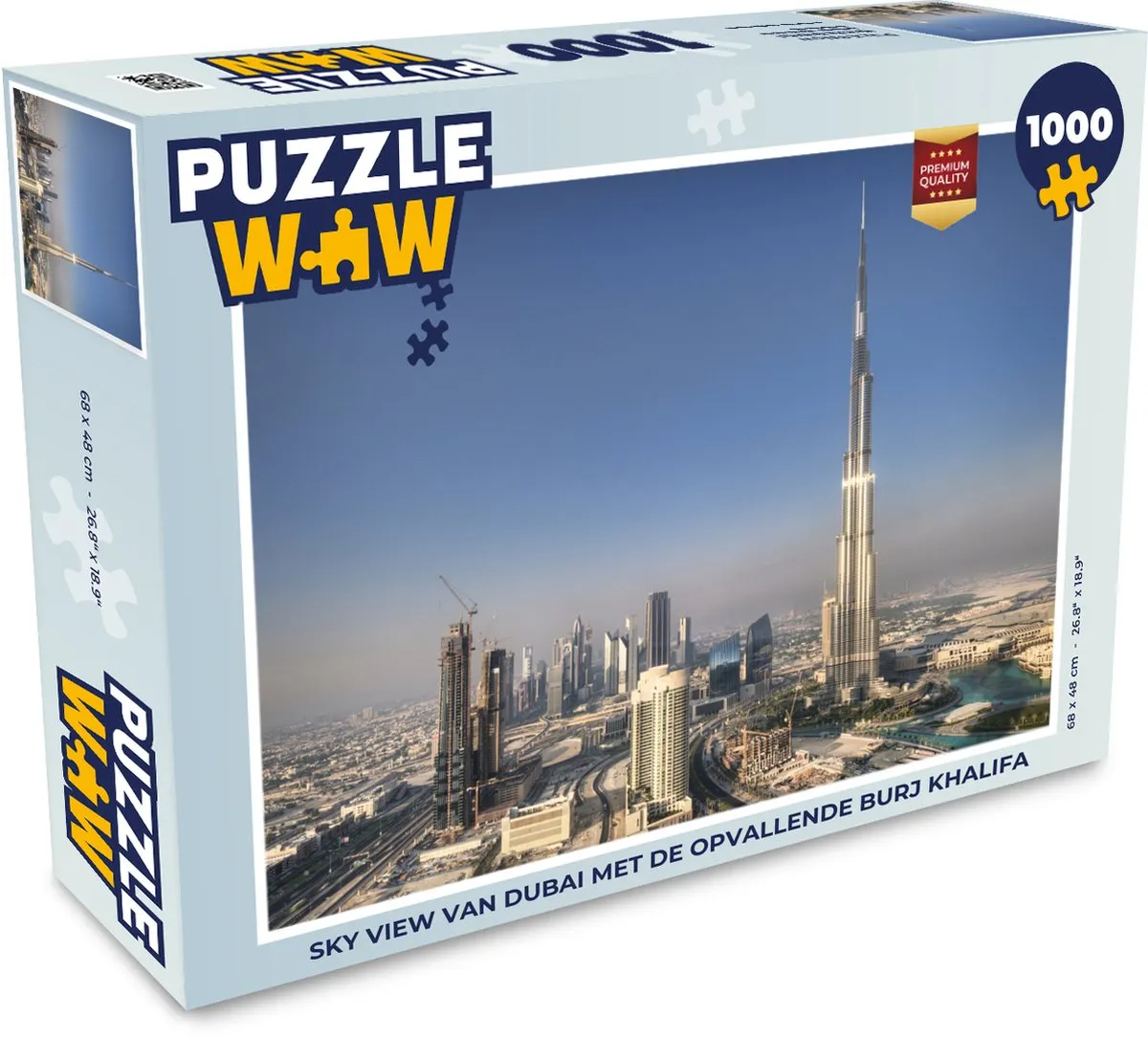 PuzzleWow Sky View Dubai Legpuzzel 1000 Stuks - Multicolor