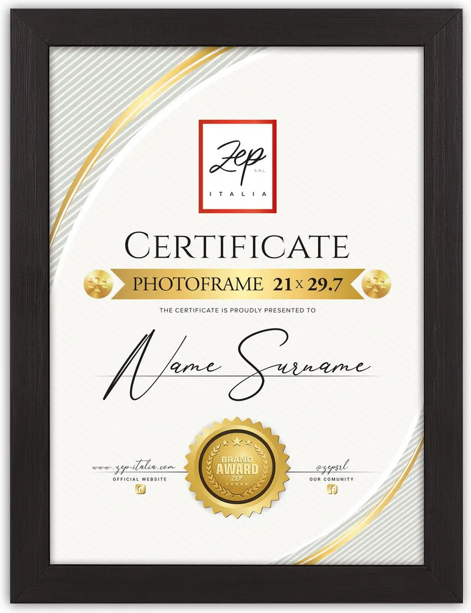 Zep Certificate A4 Houten Fotolijst