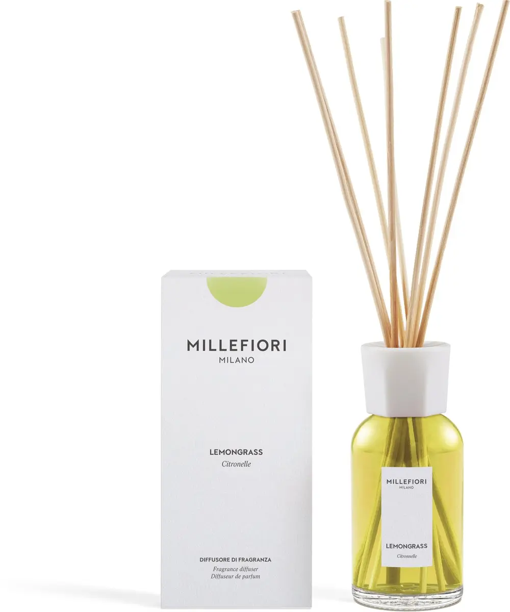 Millefiori Milano Geurstokjes 250ml Lemon Grass - Geel - afbeelding 2 van 4