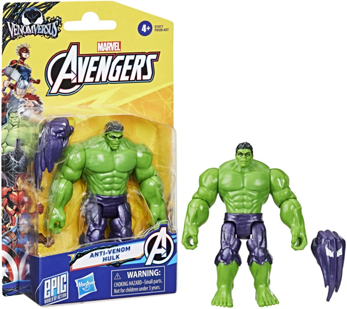 Marvel Avengers Venom Hulk Actiefiguur 10cm Multicolor
