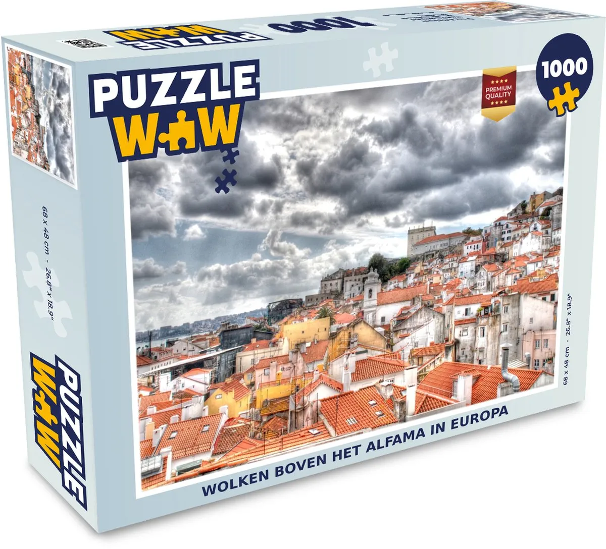 PuzzleWow Wolken boven het Alfama Legpuzzel 1000 Stuks