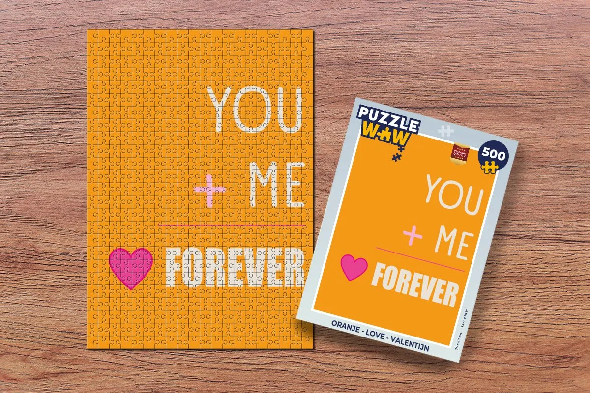 PuzzleWow Love Legpuzzel 500 Stuks - Oranje