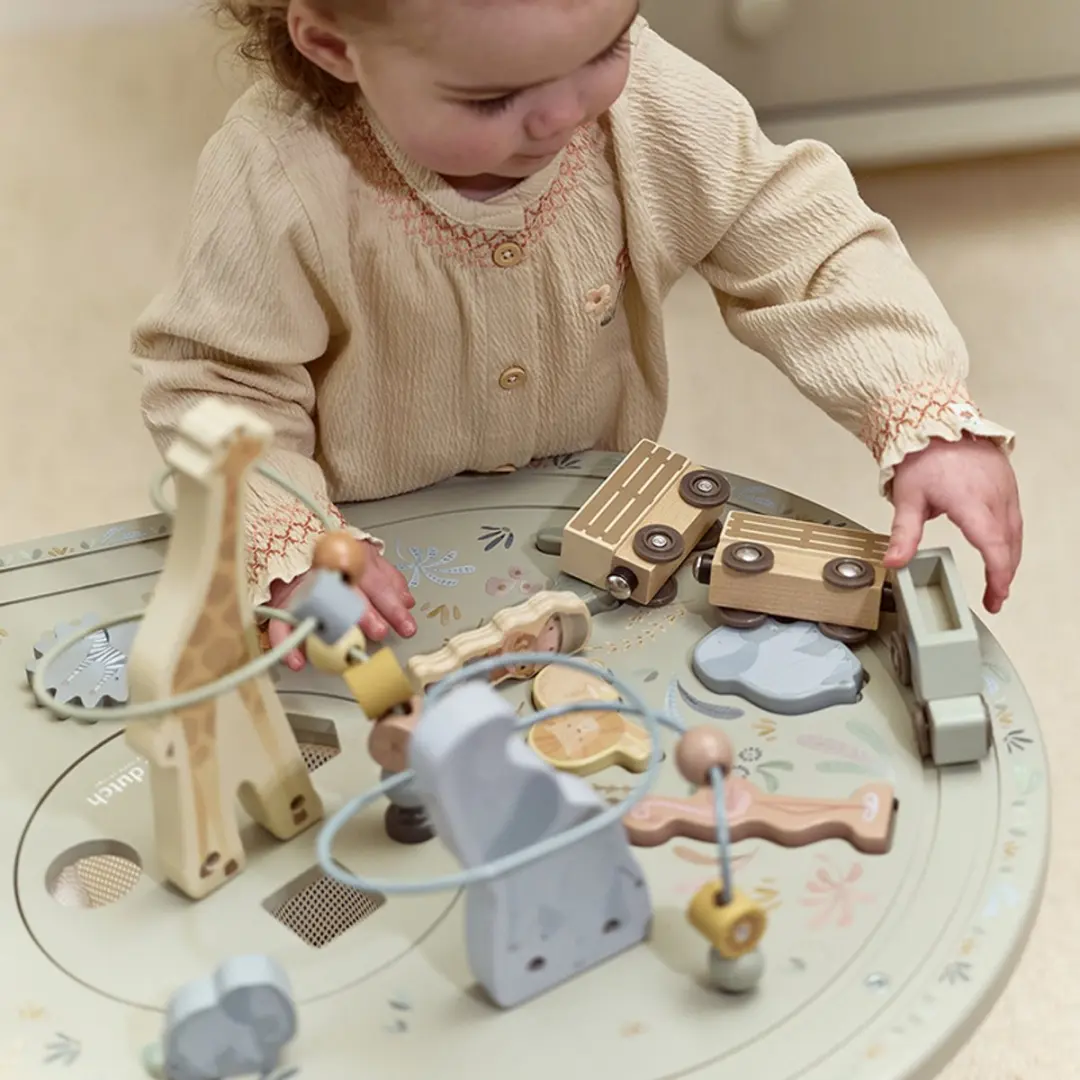 Little Dutch Activiteitentafel XL Safari Friends - Groen - afbeelding 3 van 6