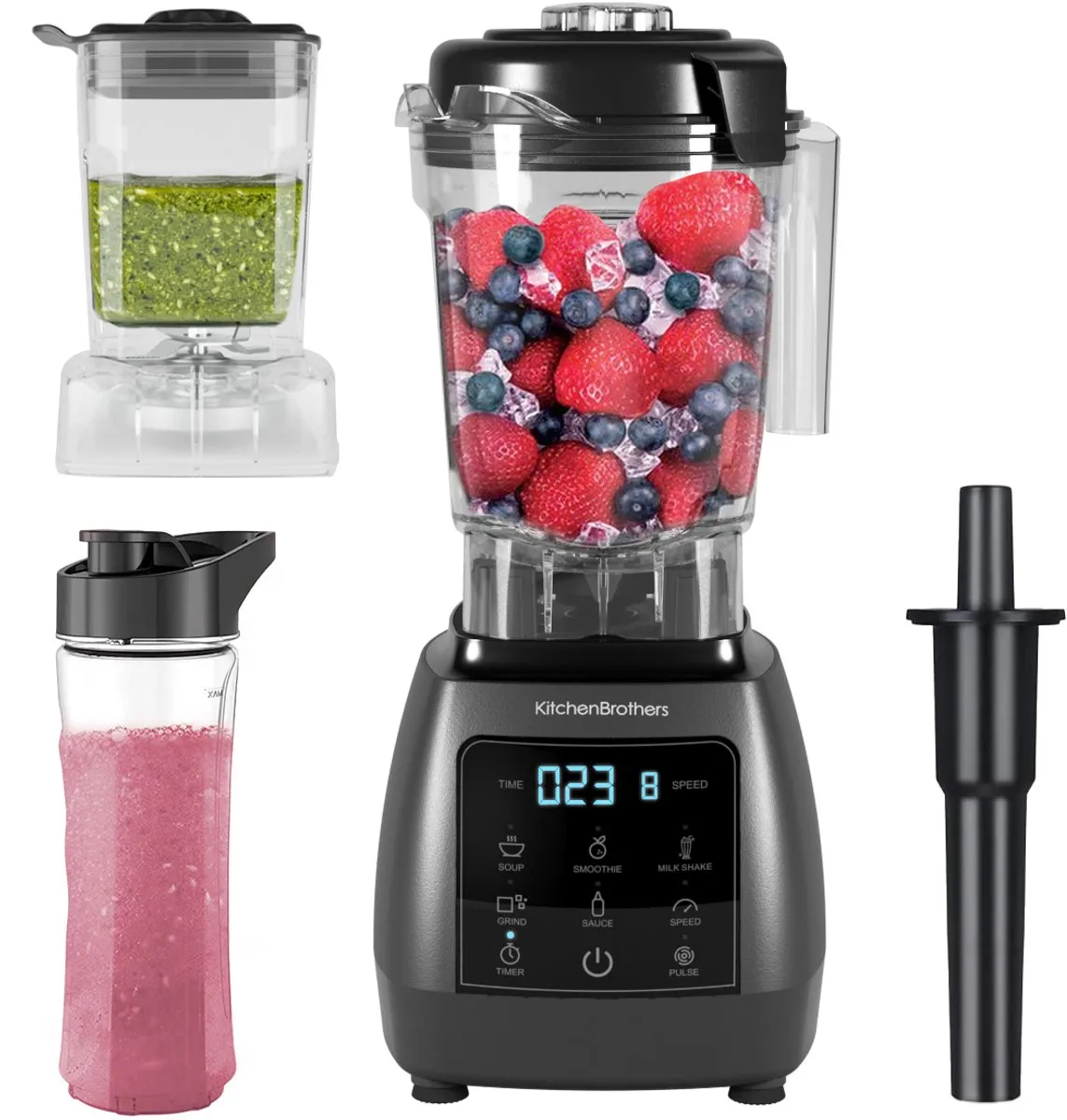 KitchenBrothers 2-in-1 Power Blender 1600W