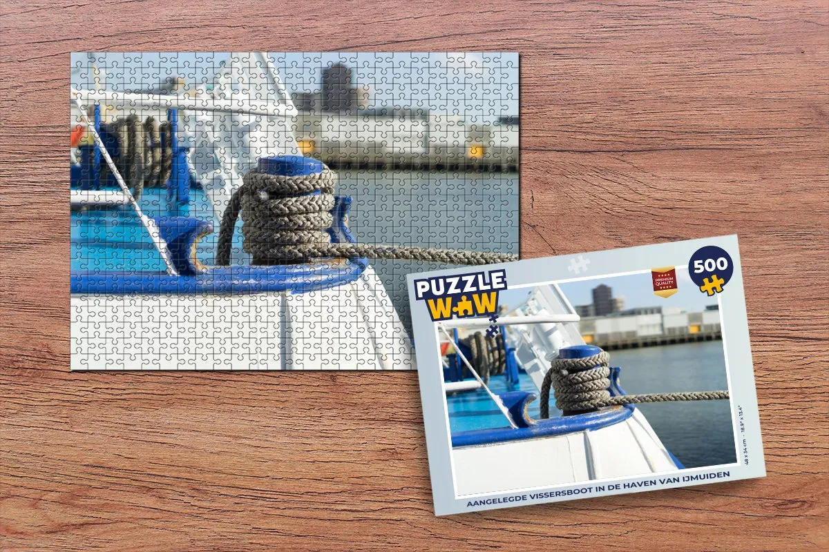 PuzzleWow Legpuzzel IJmuiden Vissersboot 500 Stuks - Multicolor