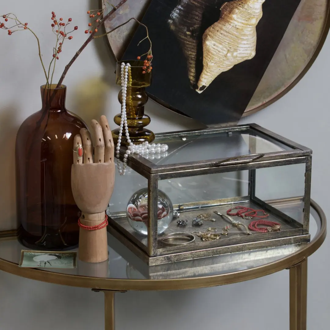WOOOD Goddess Sidetable Antique Brass 75x37x75 - afbeelding 4 van 5