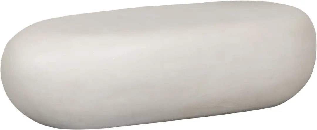 vtwonen Pebble Salontafel Betonlook Wit 100x43cm - afbeelding 3 van 5