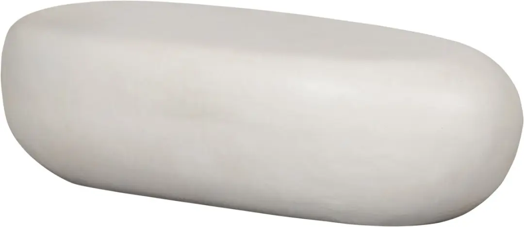 vtwonen Pebble Salontafel Betonlook Wit 100x43cm