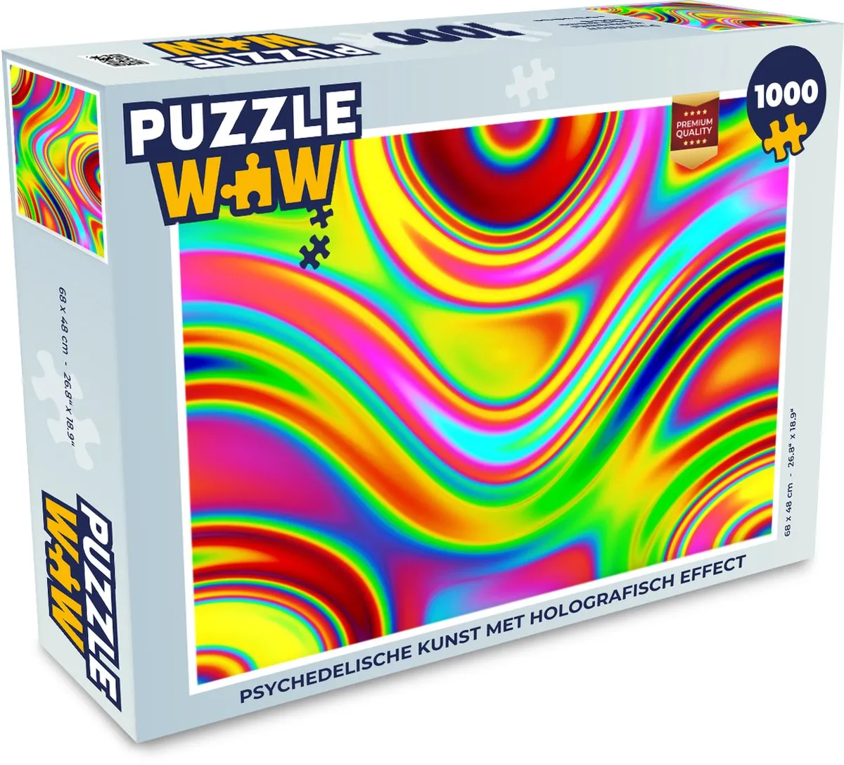 PuzzleWow Golven Legpuzzel 1000 Stuks - Multicolor