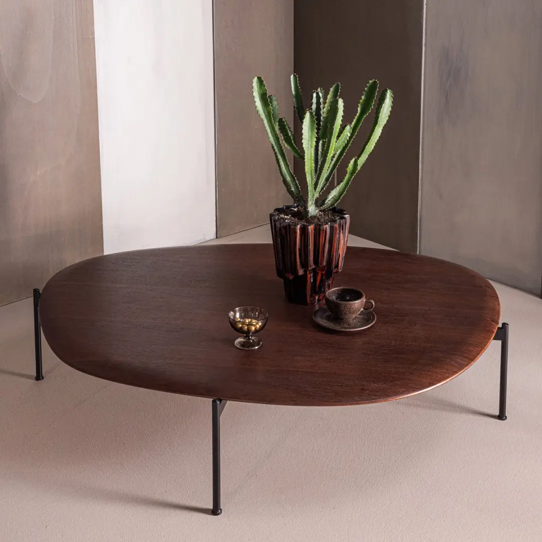 WOOOD Kota Salontafel 121x97cm - Bruin - afbeelding 3 van 6