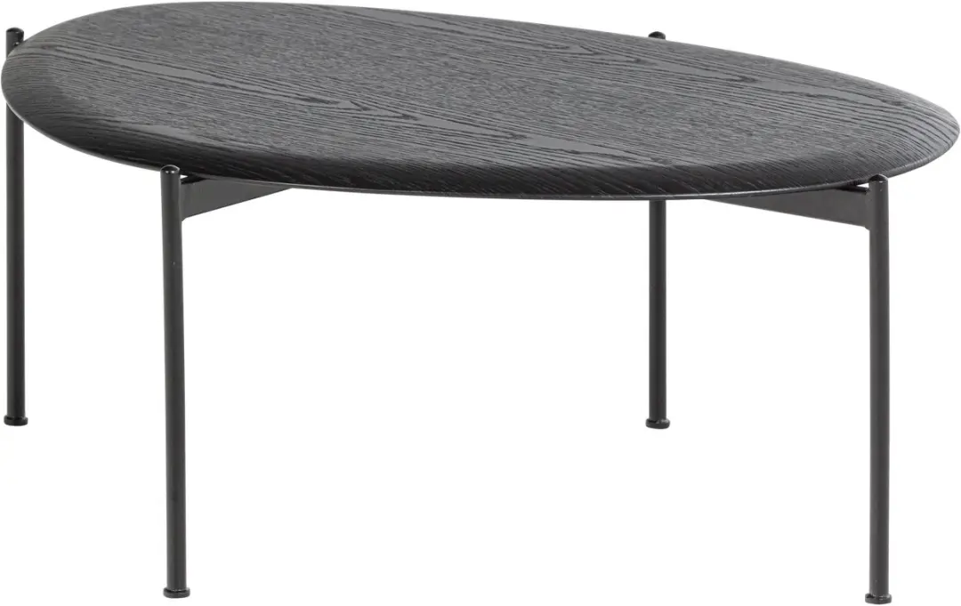 WOOOD Kota Salontafel Zwart 92x68cm - afbeelding 2 van 6