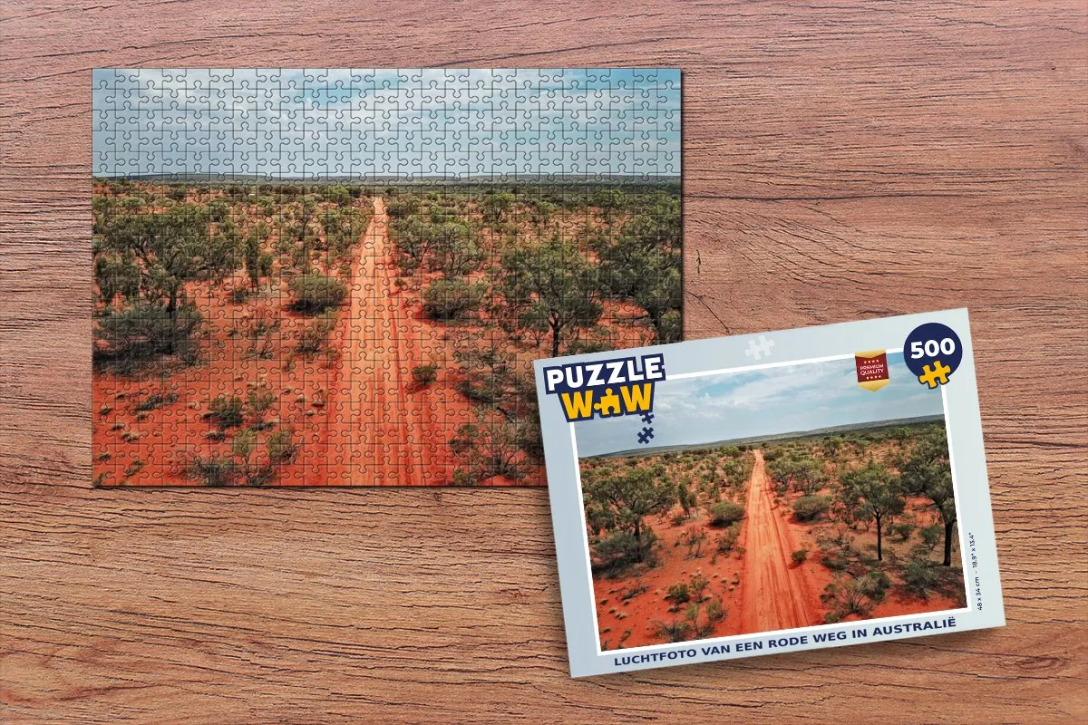 PuzzleWow Legpuzzel Australië Rode Weg 500 Stuks - Multicolor
