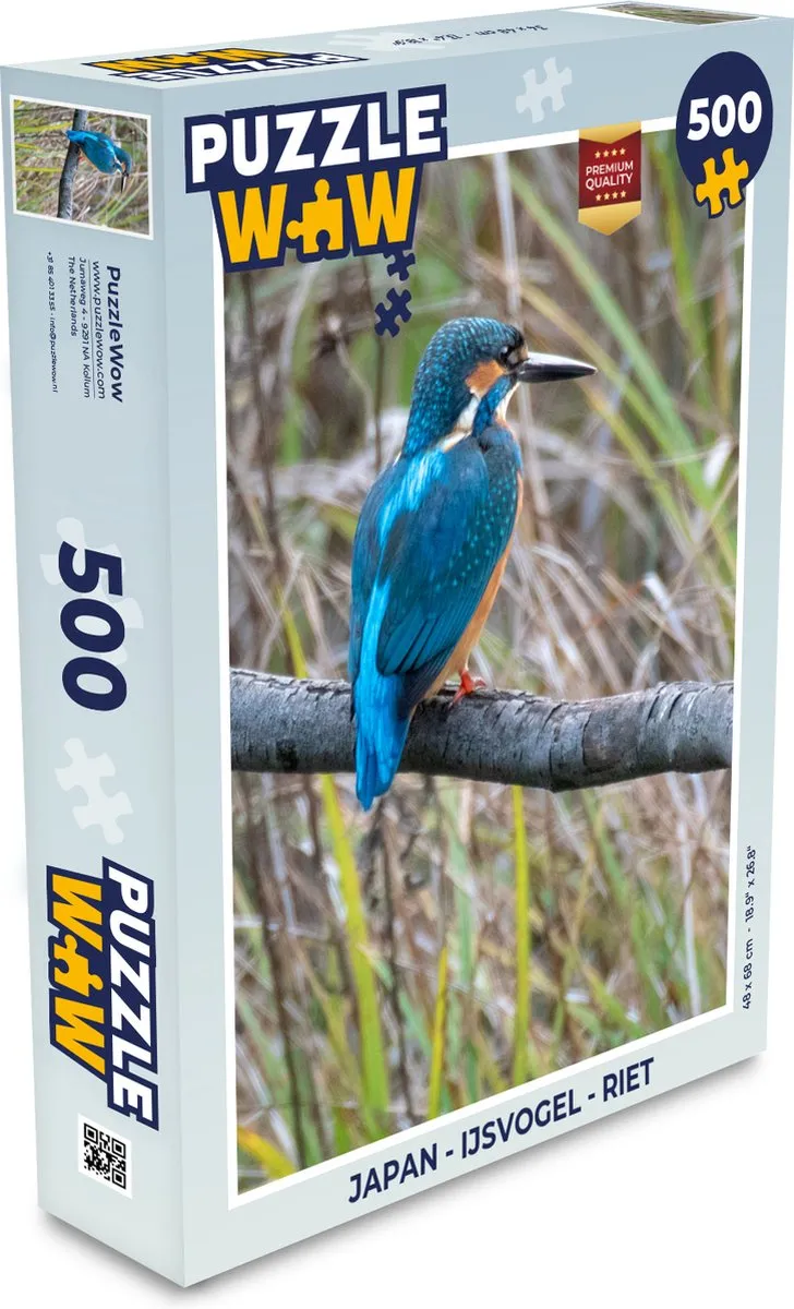 PuzzleWow IJsvogel Riet Legpuzzel 500 Stuks