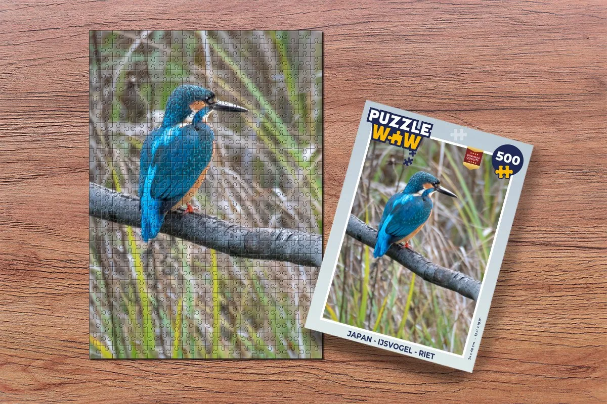 PuzzleWow IJsvogel Riet Legpuzzel 500 Stuks - Multicolor
