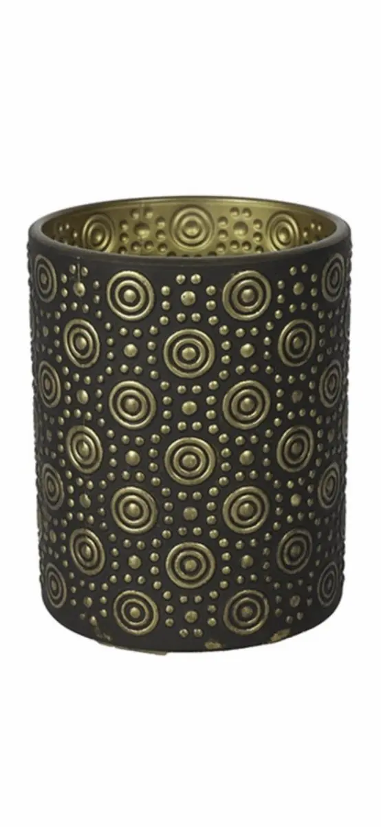 Countryfield Theelichthouders Hailey M - 24 Stuks - Zwart/Goud - afbeelding 5 van 6