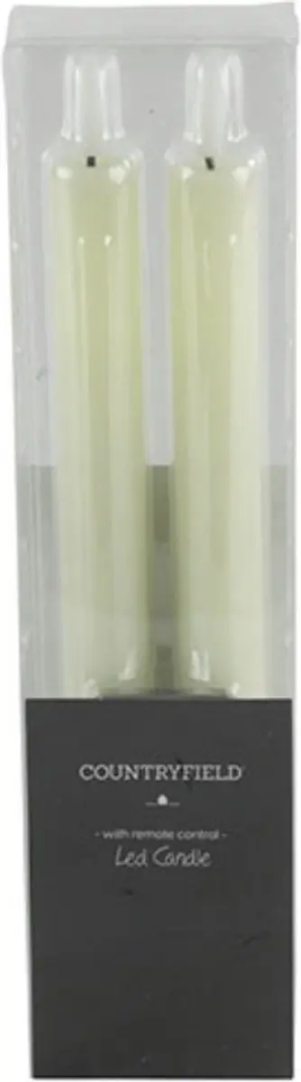 Countryfield LED Dinerkaarsen Rustiek Wax 23cm - 2 Stuks - afbeelding 2 van 4