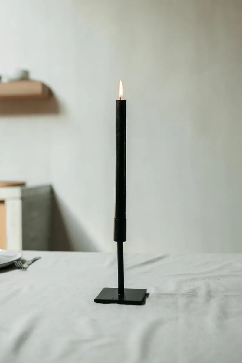 Leeff Cleo Kaarsenhouder Zwart S - afbeelding 3 van 5