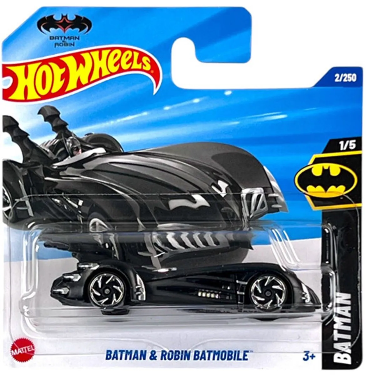 Hot Wheels Batman & Robin Batmobile Black/Chrome 1:64