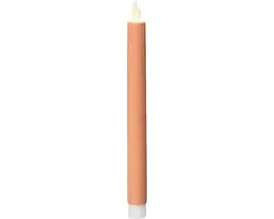 Lumineo LED dinerkaars roze - 24 cm - set van 2 - Led kaars met bewegende vlam - Woondecoratie - Tafeldecoratie - Elektrische kaarsen