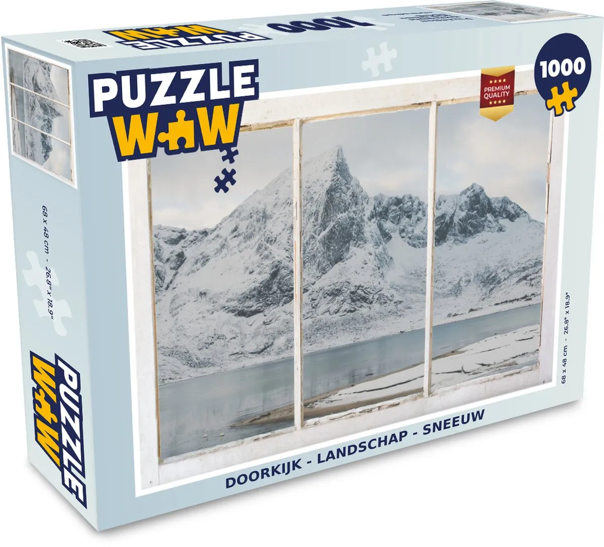 PuzzleWow Legpuzzel Landschap Sneeuw 1000 Stuks