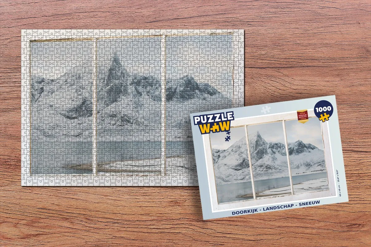 PuzzleWow Legpuzzel Landschap Sneeuw 1000 Stuks - Multicolor