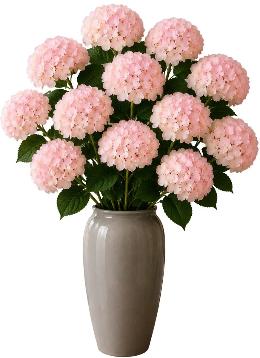 Bellatio Design Kunstbloem Hortensia tak