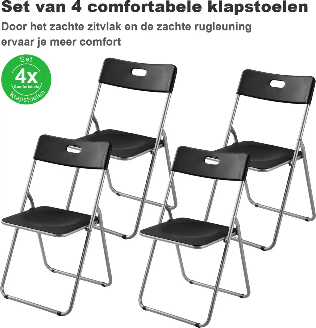 Bardi 4 Delige Klapstoelenset