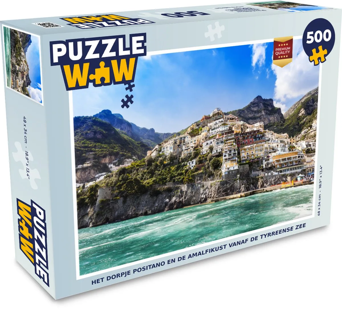 PuzzleWow Legpuzzel Positano Amalfikust 500 Stuks
