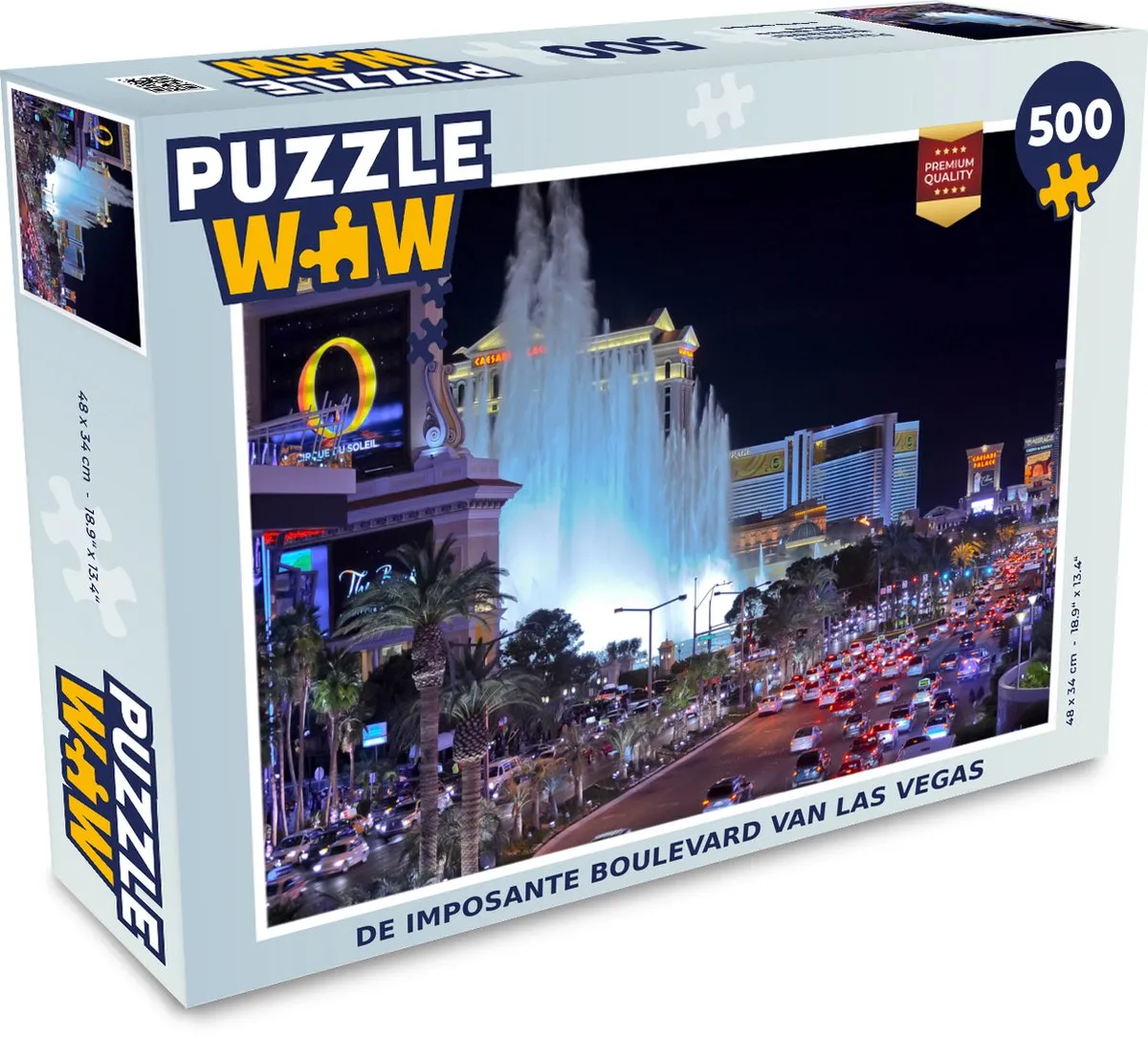 PuzzleWow Las Vegas Boulevard Legpuzzel 500 Stuks