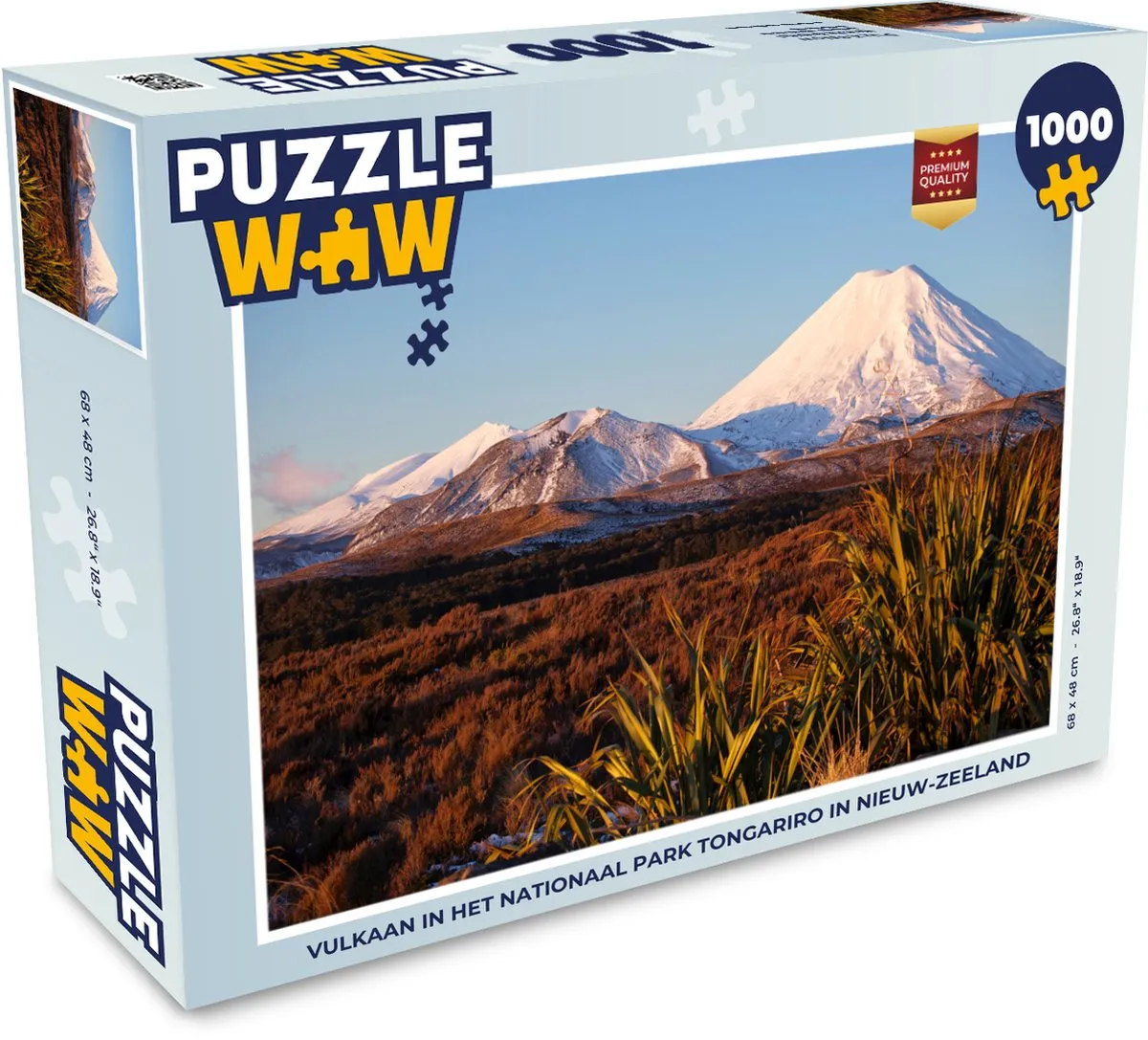 PuzzleWow Vulkaan Tongariro Legpuzzel 1000 Stuks - Multicolor