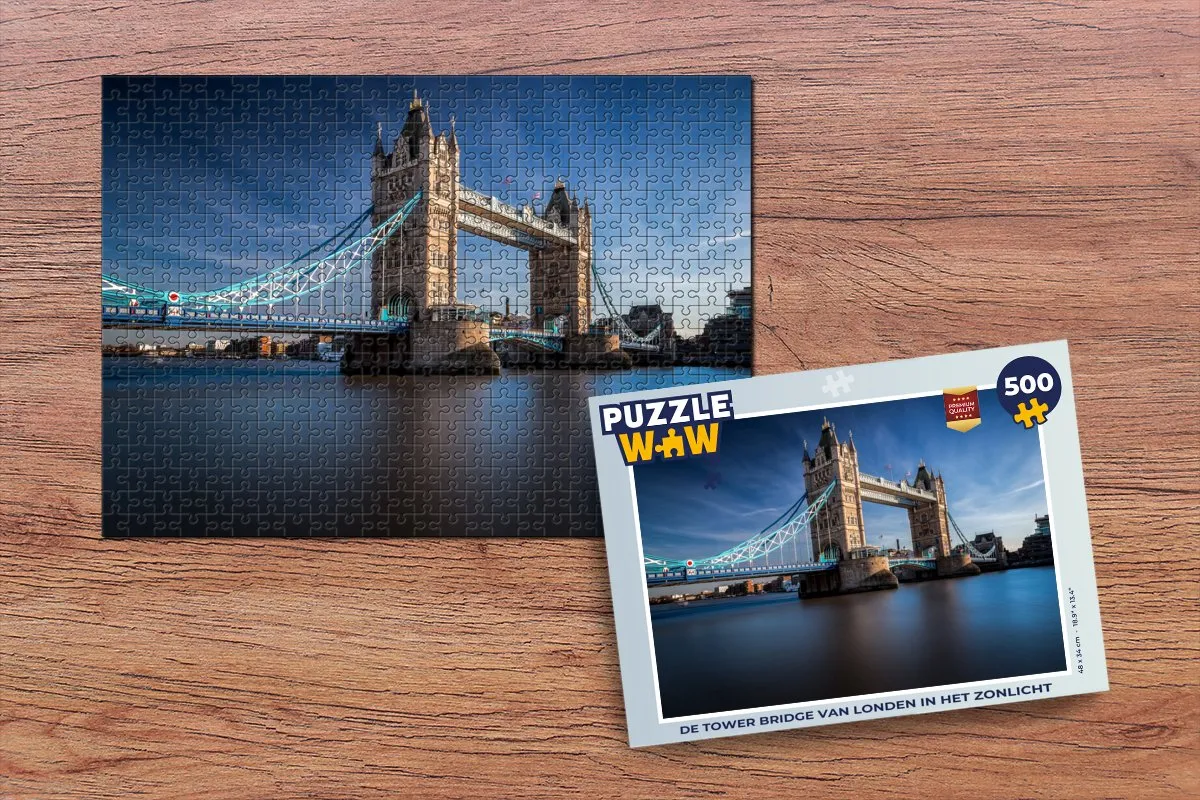 PuzzleWow Tower Bridge Legpuzzel 500 Stuks - Multicolor