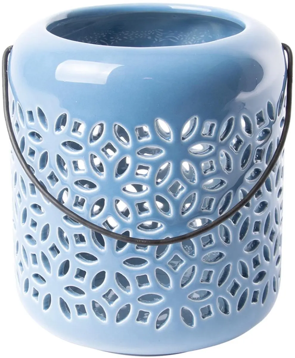 Esschert Design Windlicht L Middenblauw 11 cm