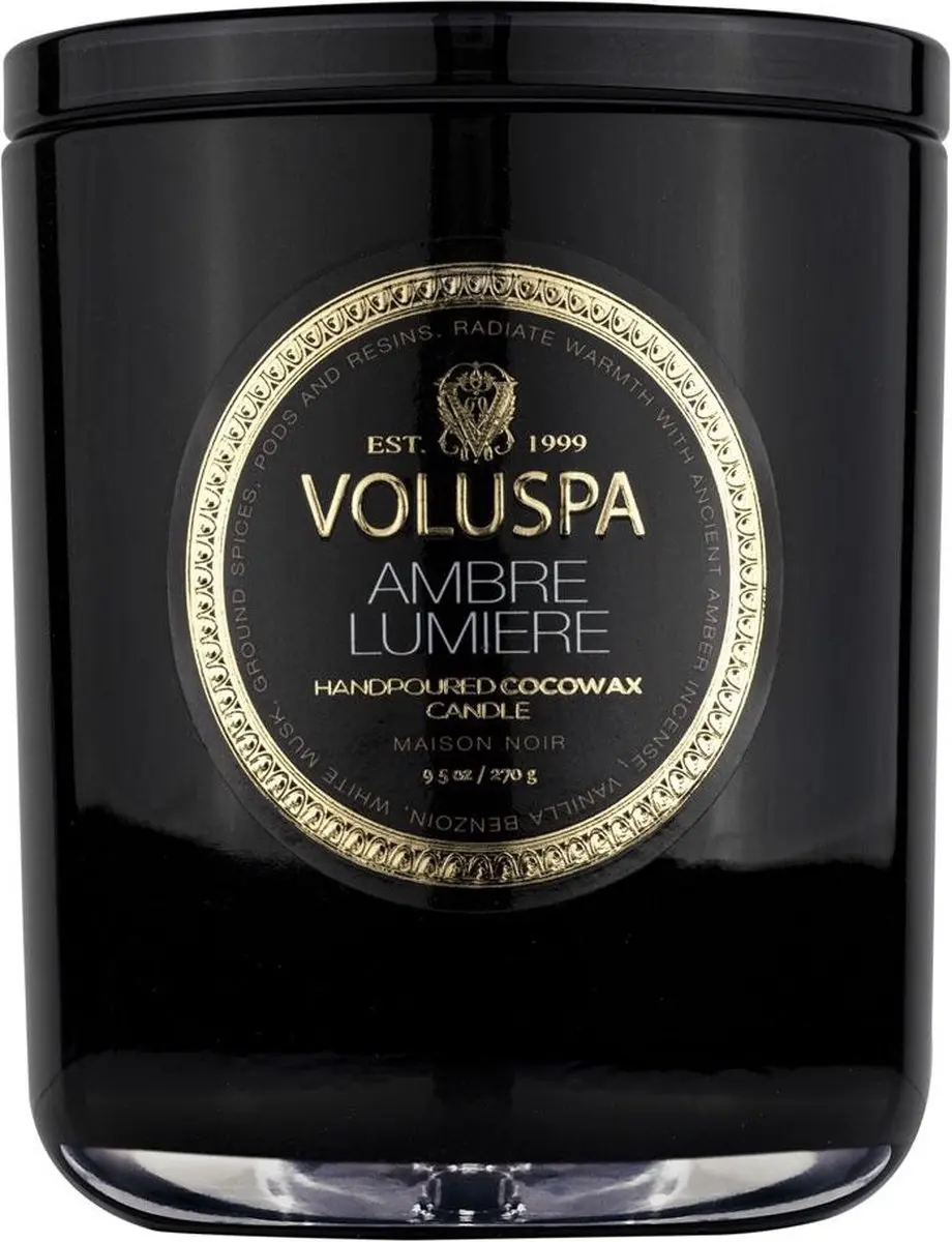 Voluspa Maison Noir Ambre Lumiere Geurkaars 270g