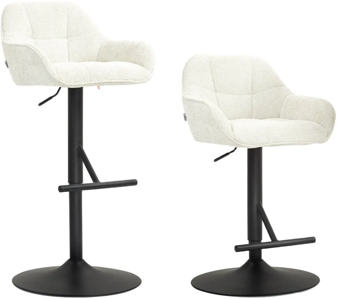 HOMCOM-Barkruk-Polyester-52,5x53x108cm-Crème