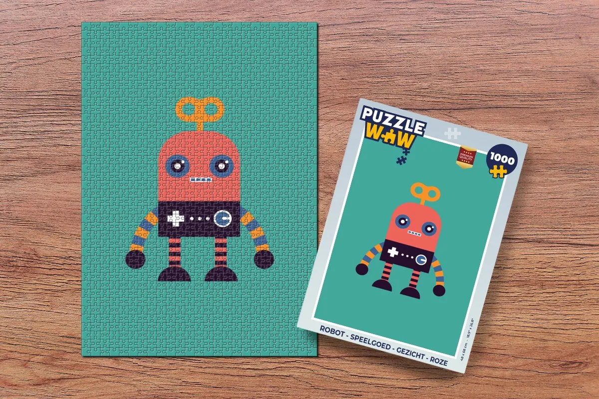 PuzzleWow Robot Puzzel 1000 Stuks - Multicolor