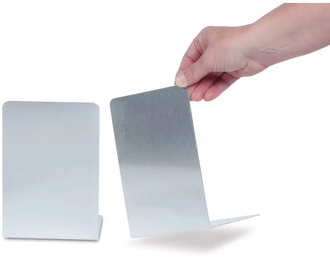 MAUL Aluminium Boekensteunen 12x12x17.5cm - Zilver - afbeelding 4 van 6
