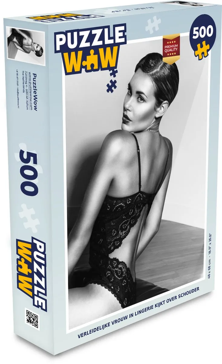 PuzzleWow Legpuzzel Verleidelijke Vrouw 500 Stuks