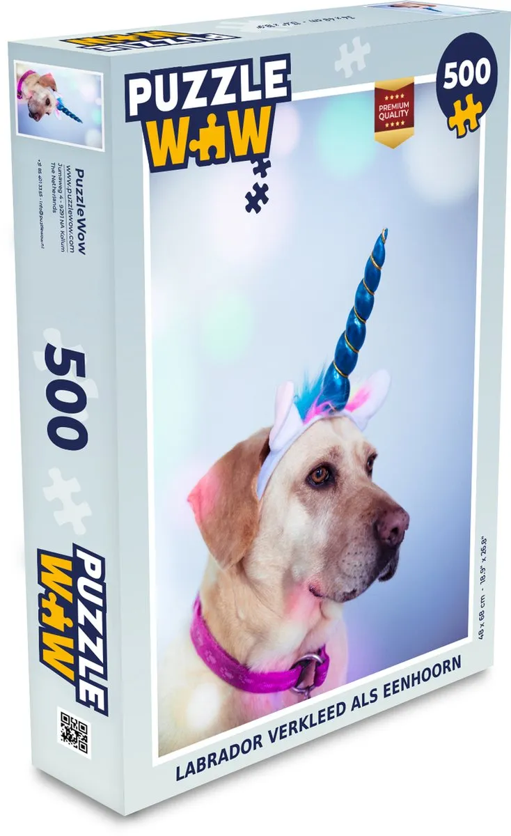 PuzzleWow Labrador Eenhoorn Legpuzzel 500 Stuks
