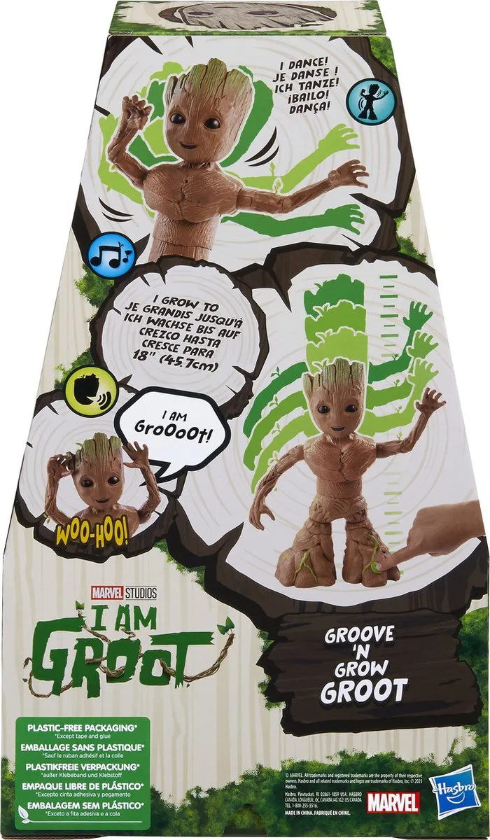 Marvel Grow and Groove Groot Actiefiguur - 4+ jaar - Multikleur