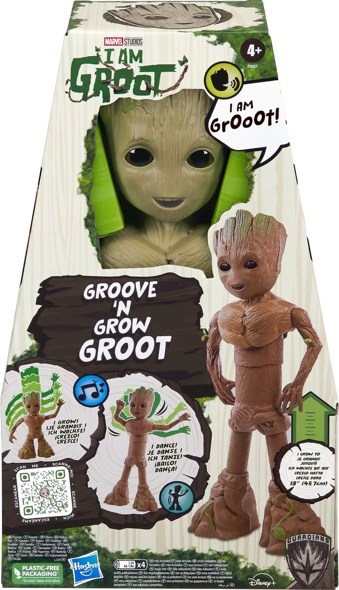 Marvel Grow and Groove Groot Actiefiguur - 4+ jaar - Multikleur