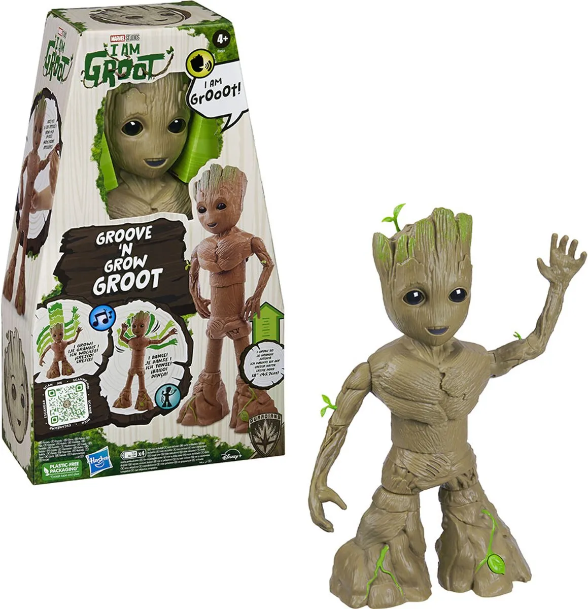 Marvel Grow and Groove Groot Actiefiguur - 4+ jaar - Multikleur - afbeelding 6 van 6