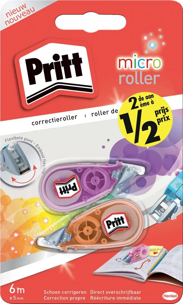 Correctietape pritt micro flex 5mmx6m blister