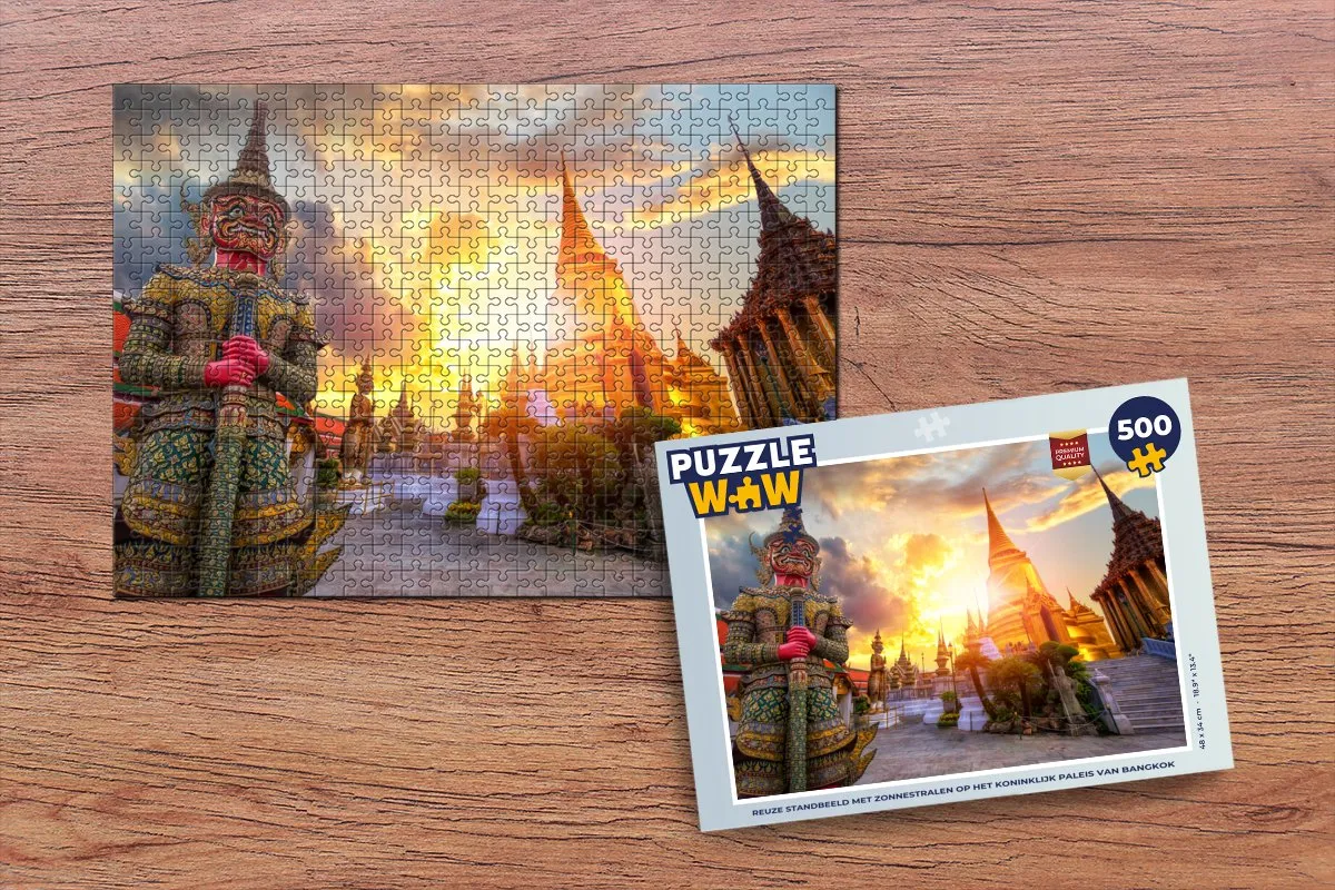 PuzzleWow Thailand Standbeeld Legpuzzel 500 Stuks - Multicolor