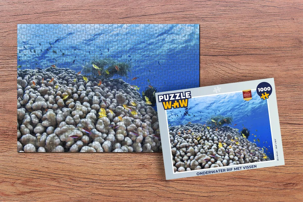 PuzzleWow Legpuzzel Onderwaterrif 1000 Stuks - Multicolor