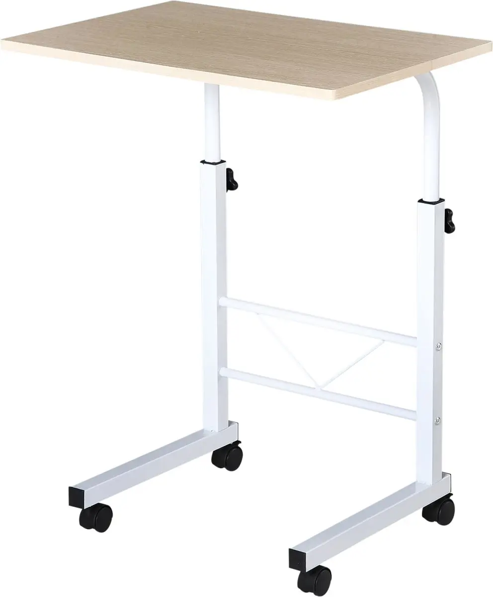 HOMCOM Bijzettafel met wielen en remmen 836-057