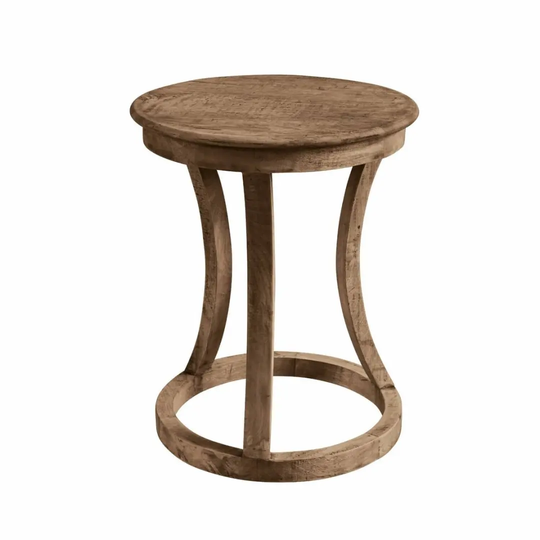 Loberon East Harwich Bijzettafeltje - Ø45cm - Bruin - afbeelding 2 van 6