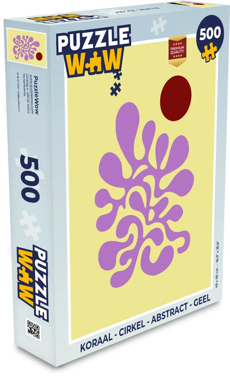 PuzzleWow Koraal Cirkel Abstract Legpuzzel 500 Stuks