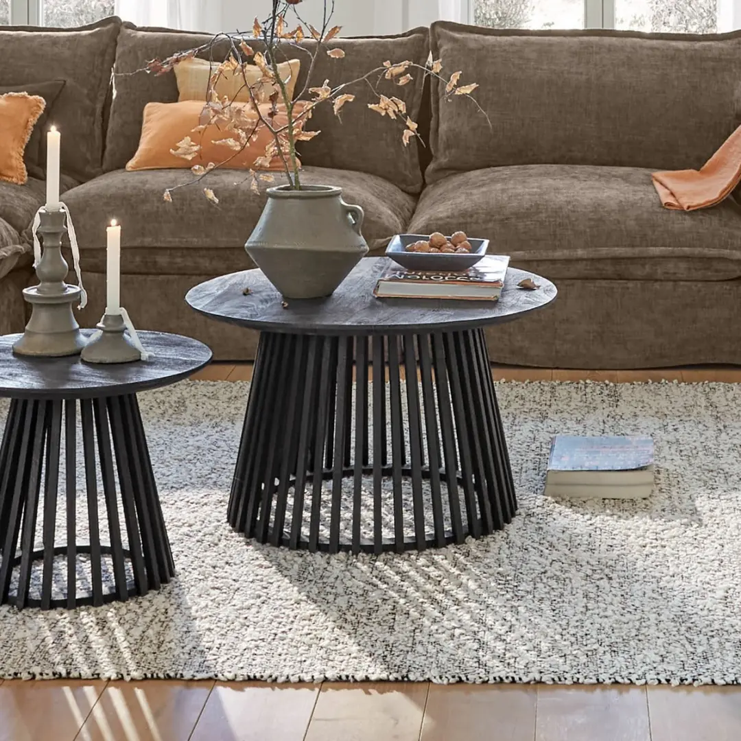 Loberon Montaril Salontafel - Ø75cm - Zwart - afbeelding 5 van 6
