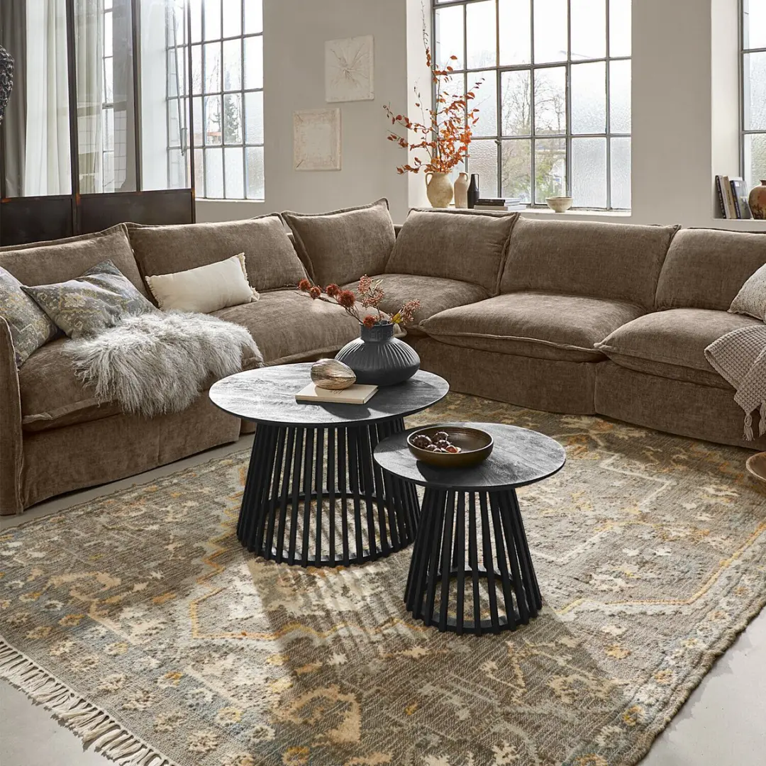 Loberon Montaril Salontafel - Ø75cm - Zwart - afbeelding 4 van 6