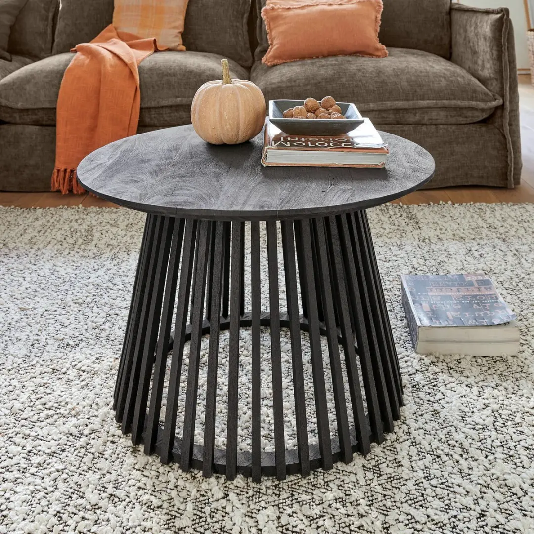 Loberon Montaril Salontafel - Ø75cm - Zwart - afbeelding 6 van 6